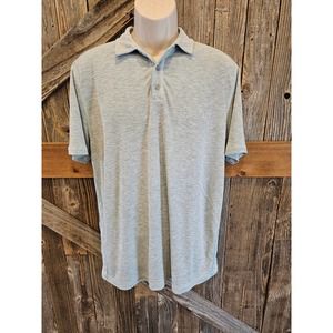 Tommy bahama island zone SOFT blue heathered polo size medium ^*